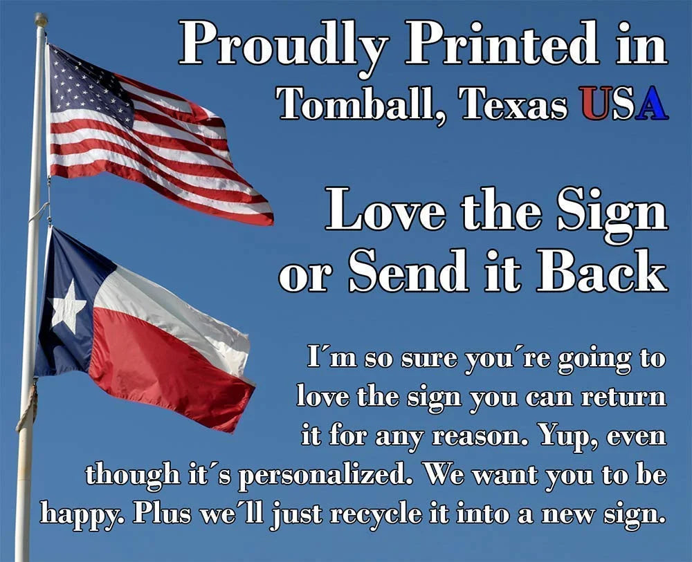 Metal Sign - Texas Flag Metal Sign - Durable Metal Sign - Use Indoor/Outdoor - Great Gift and Decor under $20 (8" X 12")