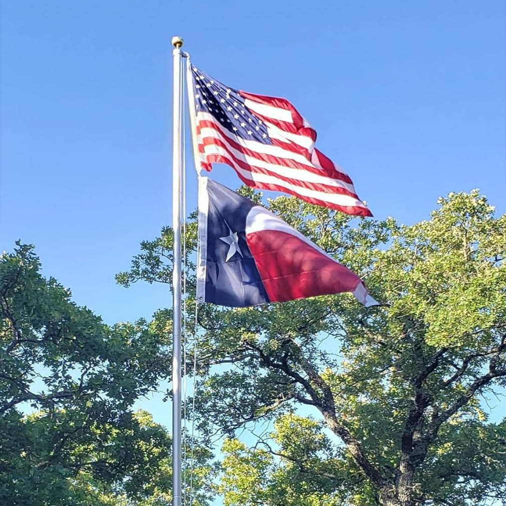 Embroidered Texas State Flag 4X6 Ft - Embroidered Stars, Heavy Duty Nylon, Sewn Stripes, Brass Grommets and . Waterproof UV Protected. All Weather American Texas Flags Banner Great for Ondoor and Intdoor Decor