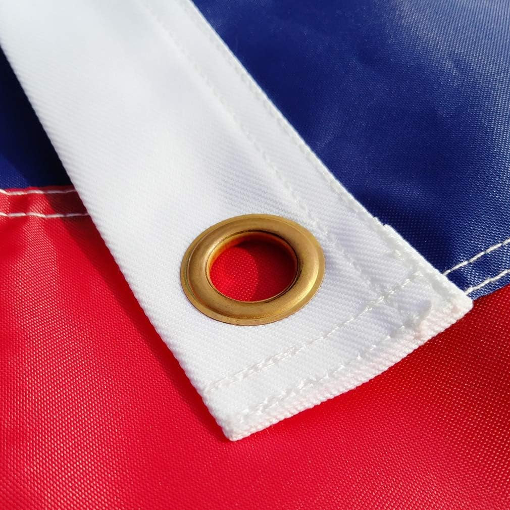 Embroidered Texas State Flag 4X6 Ft - Embroidered Stars, Heavy Duty Nylon, Sewn Stripes, Brass Grommets and . Waterproof UV Protected. All Weather American Texas Flags Banner Great for Ondoor and Intdoor Decor