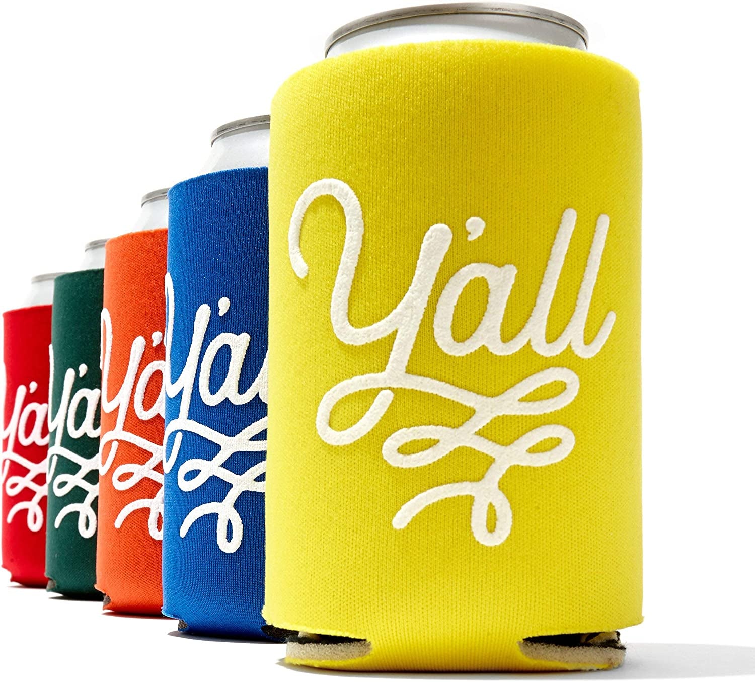 Y'All Texas Party Beverage Insulator in Five Colors Can Sleeve Insulator Texas Gift